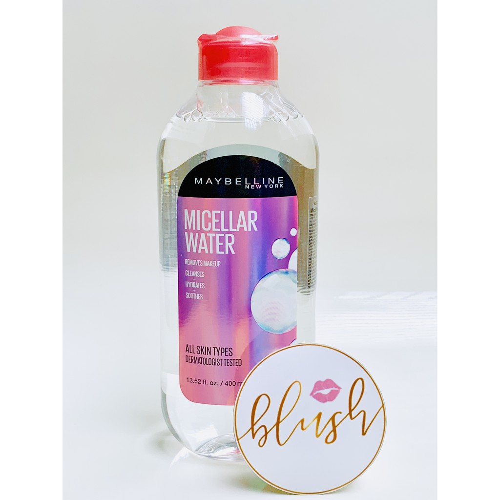 Nước Tẩy Trang Micellar Dưỡng Da Không Cồn 4 Trong 1 Maybelline New York Micellar Water 4-in-1 400ml