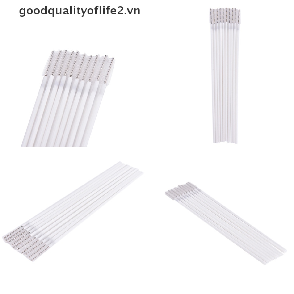 Bộ 10 Bàn Chải Vệ Sinh Ống Hút Bằng Thép Không Gỉ Có Thể Tái Sử Dụng goodqualityoflife & new & new