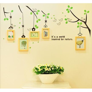 Khung ảnh gỗ thông treo tường voi dễ thương BINBIN KAT53