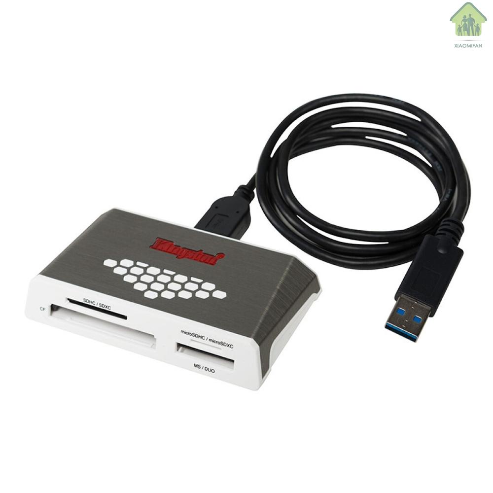 Đầu đọc thẻ Kingston FCR-HS4 tốc độ cao USB3.0 đa năng bằng kim loại tương thích với nhiều thẻ nhớ