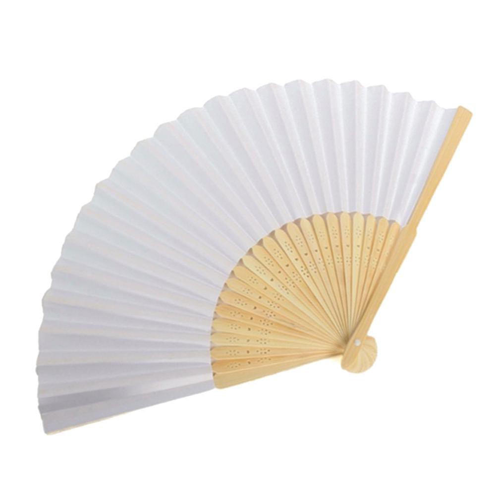 Quạt Xếp Cầm Tay Màu Trắng Đầy Tiện Lợi