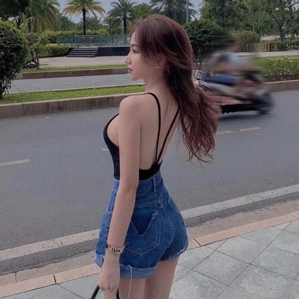 Bodysuit nữ 2 dây, hở lưng sexy, khoét eo cao, áo jumpsuit thời trang, chất thun thun cotton co gian 4 chiều