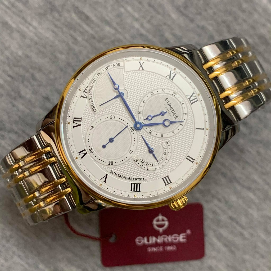 Đồng hồ Sunrise nam chính hãng Nhật Bản M1134SA.SG.T - kính saphire chống trầy - chạ