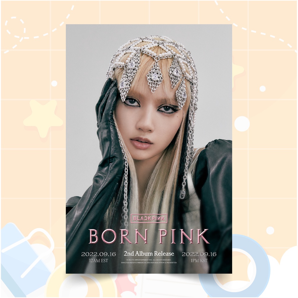 Poster Blackpink Born Pink 4 thành viên