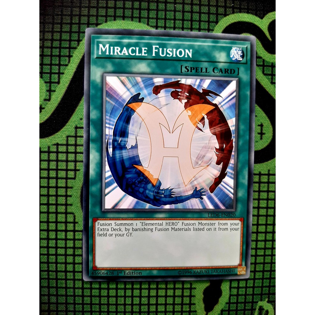 Thẻ Bài Mint90 Yugioh Spell Miracle Fusion - LED6-EN020 - Common