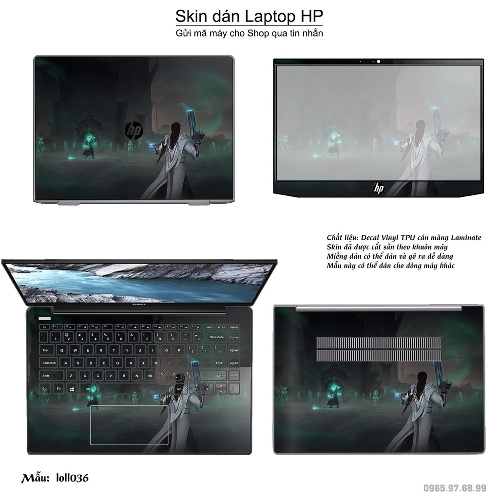 Skin dán Laptop HP in hình Liên Minh Huyền Thoại nhiều mẫu 5 (inbox mã máy cho Shop)