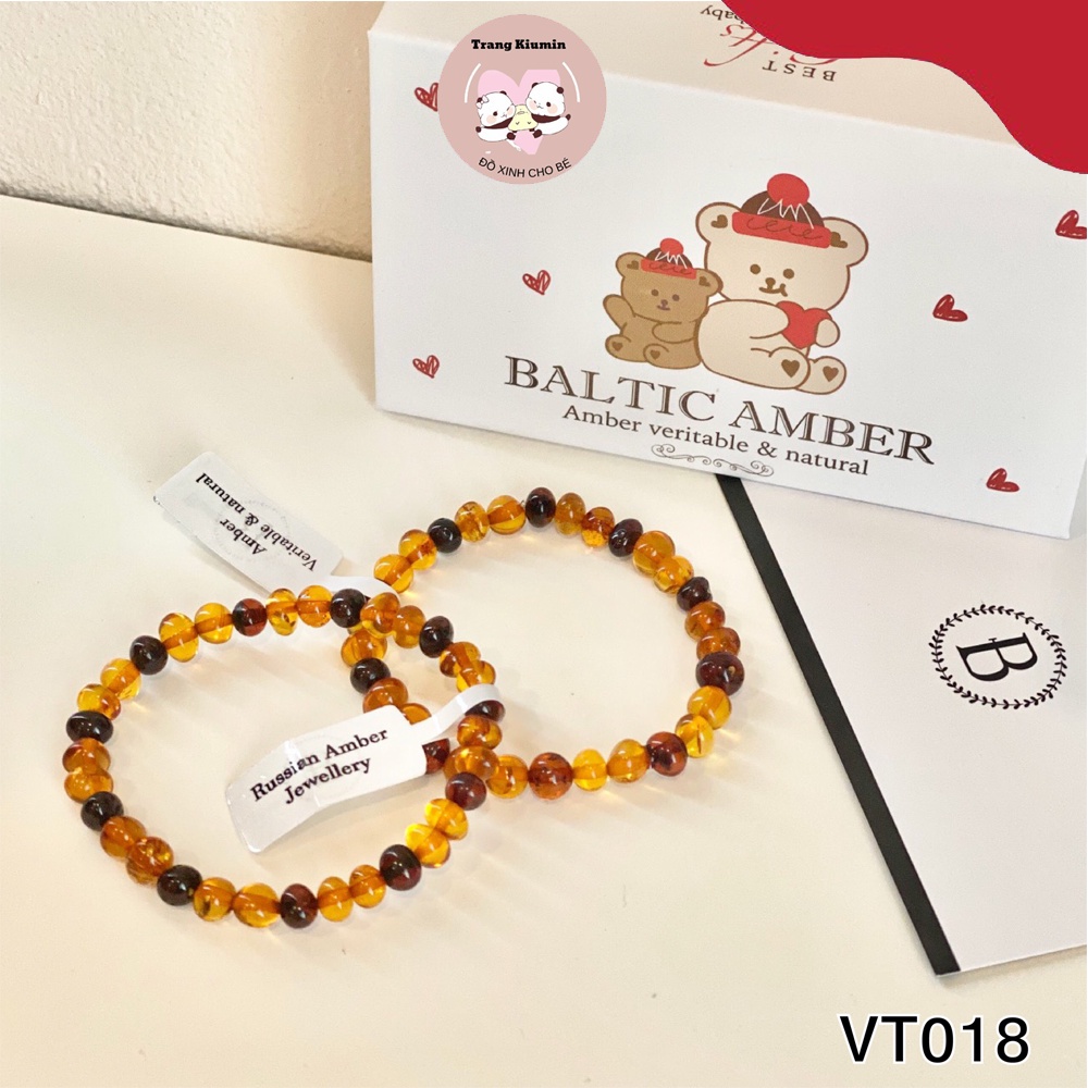 Vòng Hổ Phách Đeo Tay Cho Bé