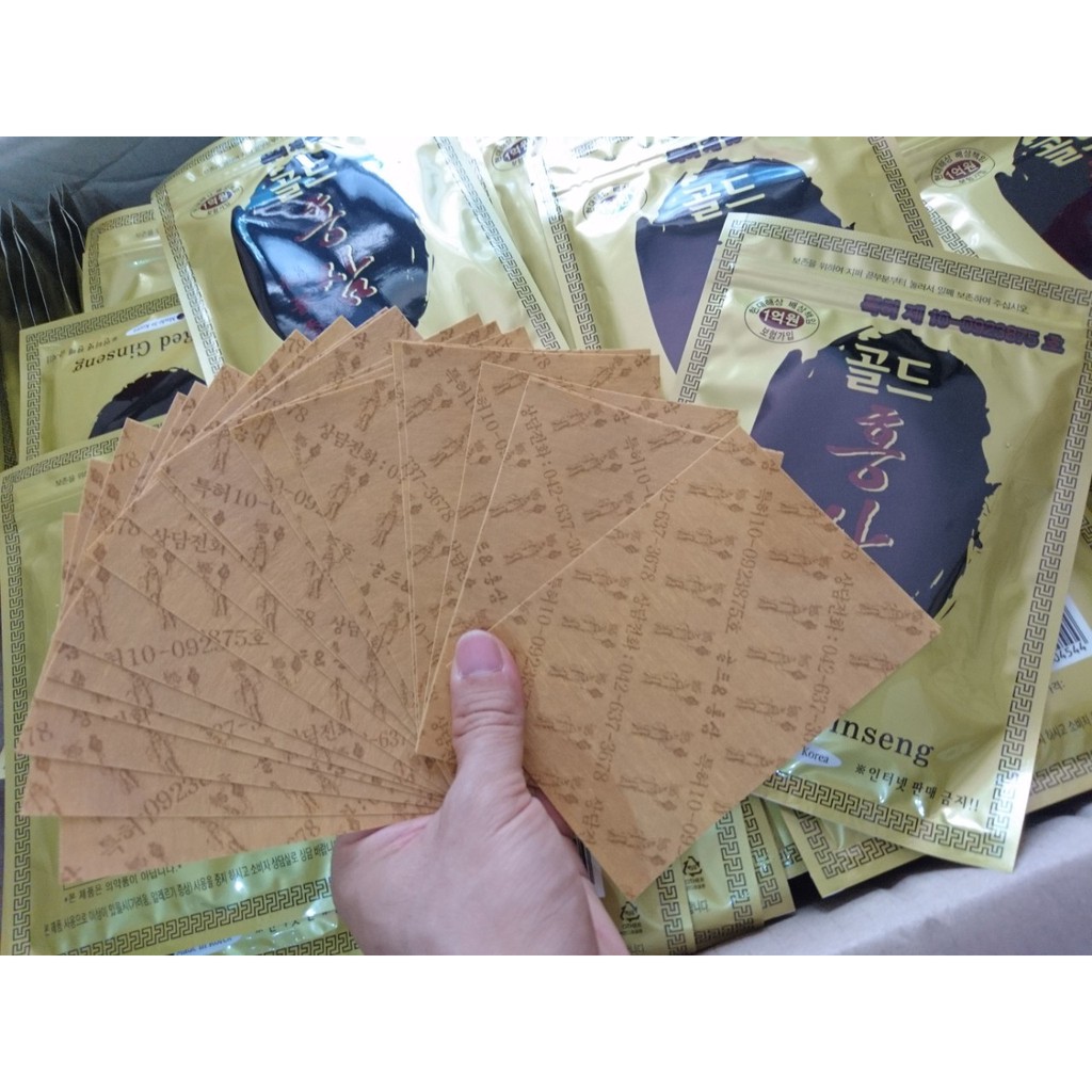 Cao Dán Hồng Sâm Gold Red Ginseng Hàn Quốc- túi 20 miếng