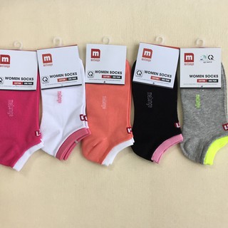 Tất/Vớ Nữ Cao Cấp Melange Cổ Ngắn Sợi Cotton Thấm Hút Mồ Hôi, Khử Mùi MC0207