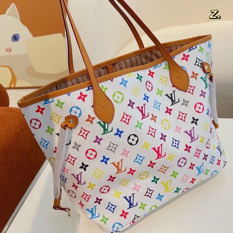 Túi xách size lớn kèm túi mini hoạ tiết thương hiệu Louis Vuitton LV cao cấp da thật