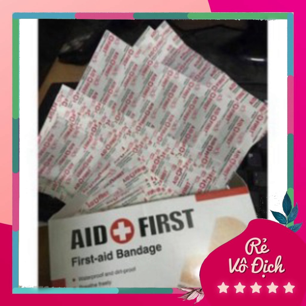 Hộp 100 Miếng Dán Vết Thương Urgo Aid First, Tiện Dụng Cho Gia Đình, Hàng Chuẩn Chất Lượng 100%