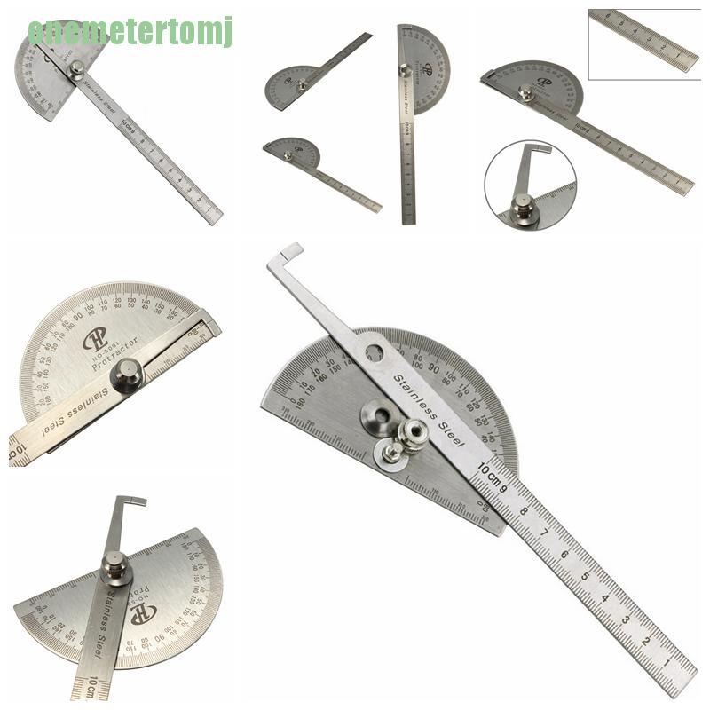 Thước Đo Góc Bằng Thép Không Gỉ 100mm 0-180 Độ