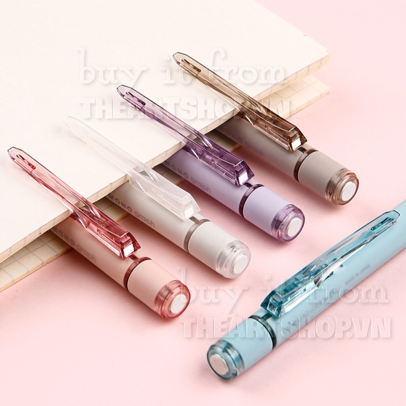 Bút chì cơ khí lắc đẩy ngòi TOMBOW Mono Graph cao cấp Nhật Bản *PASTEL COLOR* THEARTSHOP