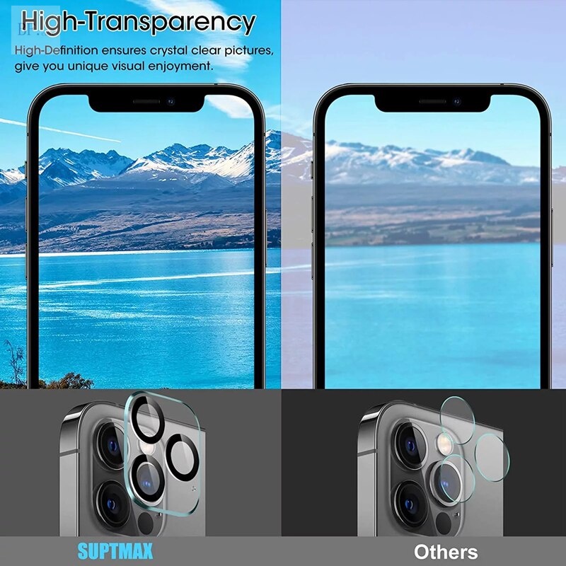 Kính Cường Lực 3D Bảo Vệ Camera Sau Cho IPhone 14 Pro Max 12Pro 11 12mini 13