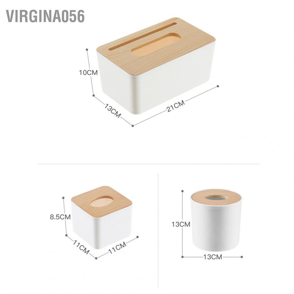 Virgina056 Tissue Box Holder Large Capacity Detachable Mini Storage Container for Bathroom Bedroom Dressers Desks