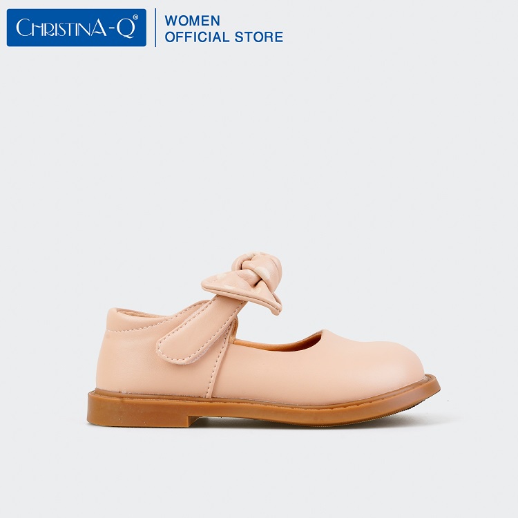 Giày Búp Bê Bé Gái ChristinA-Q Quai Ngang Đính Nơ Châm Bi GTE330