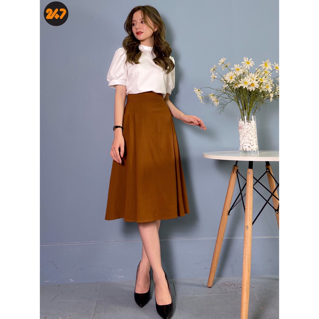 CHÂN VÁY CÔNG SỞ CAO CẤP CHỮ A DÁNG DÀI | BigBuy360 - bigbuy360.vn