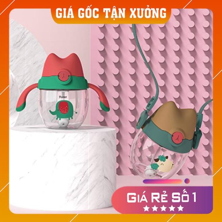 Bình Tập Uống Cho Bé FREESHIP Bình Nước Chống Sặc Có Van Cao Cấp Nhật Bản Tritan 300ml, Nhiều Màu Sắc