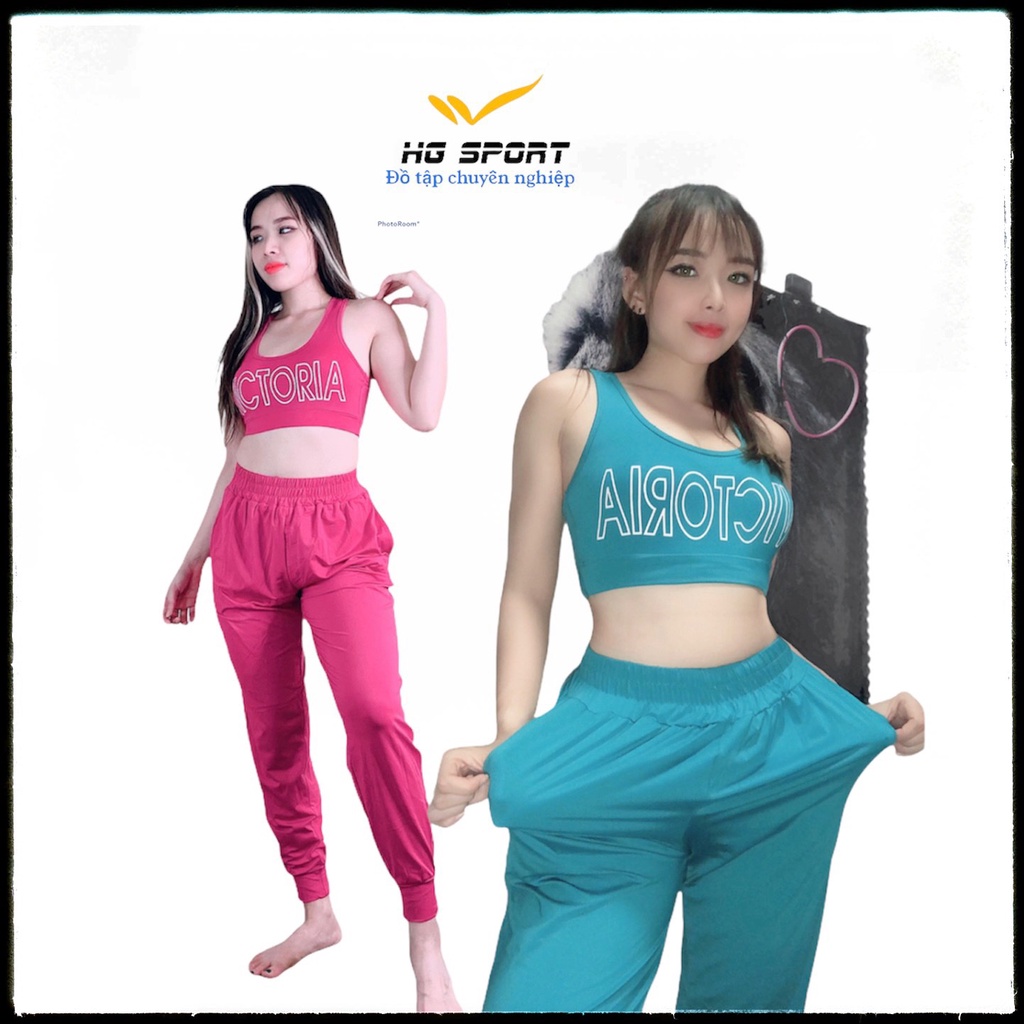 Đồ Tập Yoga Bộ Đồ Tập  Zumba, Quần Tập Jogger Áo Bra kèm mút SD02