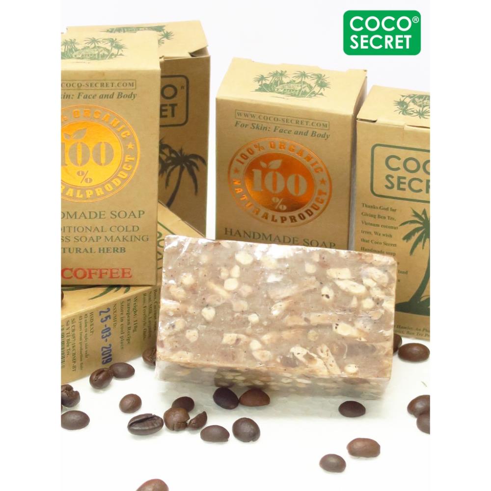 [Sale - 2025] XÀ BÔNG HANDMADE DẦU DỪA CAFE