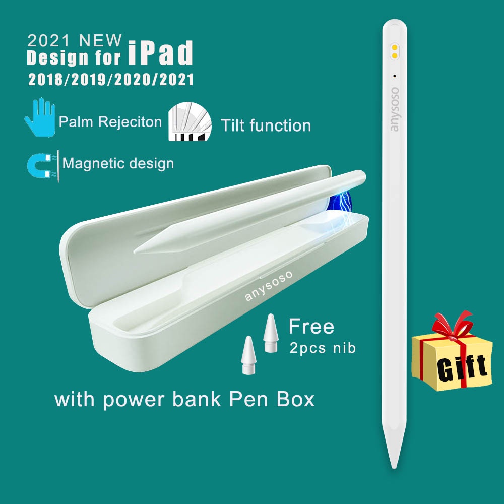 Bút cảm ứng Stylus Pencil Gen 14 - Chống chạm nhầm, vẽ nét thanh đậm, ghi chú dành cho iPad Pro 11, 12.9, Air3 4, Gen7 8