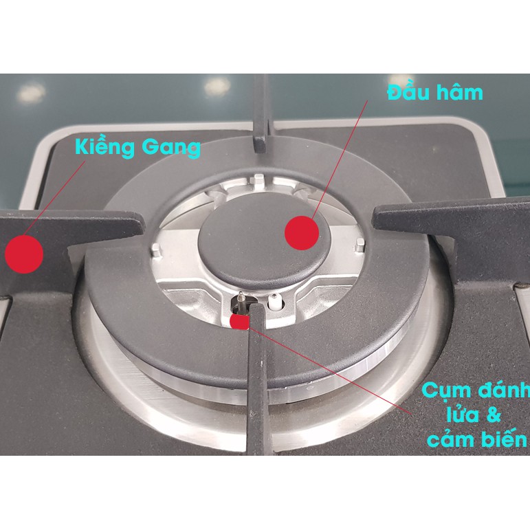 Bếp gas âm 2 vùng nấu Malloca AS 9402BG lắp ráp Việt Nam