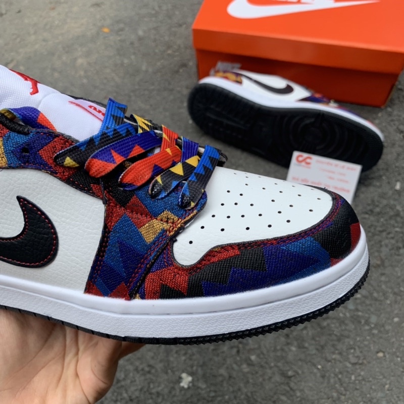 Giày Sneaker ⚡JD1 Thổ Cẩm ⚡Cổ Thấp Thời Trang Cao Cấp Hottrend 2022