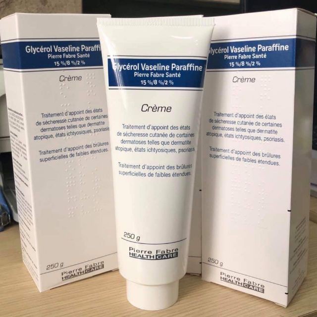 Kem dưỡng da chống nẻ chàm Dexeryl glycerol Vaseline Paraffine Creme 250g Kem nẻ pháp chính hãng