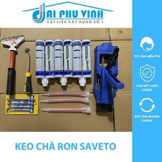 Combo 1 bộ dụng cụ và 3 chai keo chà ron Saveto cao cấp dùng cho diện tích 30-35M2
