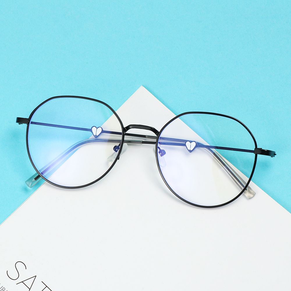 Mắt kính gọng siêu nhẹ chống ánh sáng xanh hình trái tim thời trang cho nam nữ