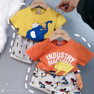 Bộ coton xuất hàn cho bé trai, bé gái hàng qc co giãn 4 chiều