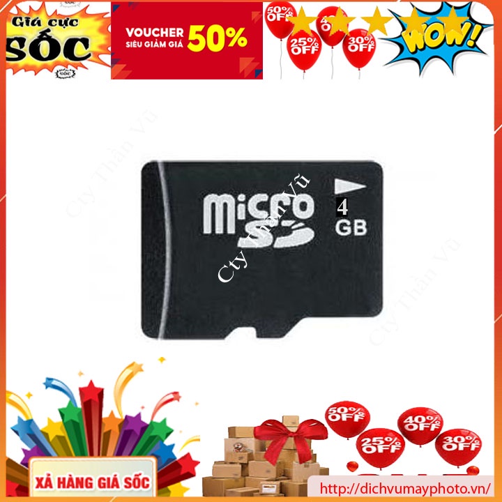 Thẻ nhớ microSD 4G không vỏ bảo hành MVP Thăng Long