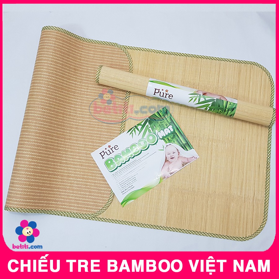 Chiếu Tre Bamboo Điều Hòa Cho Bé, Chiếu Tre Sợi Tăm Siêu Mát và An Toàn - Hàng Việt Nam