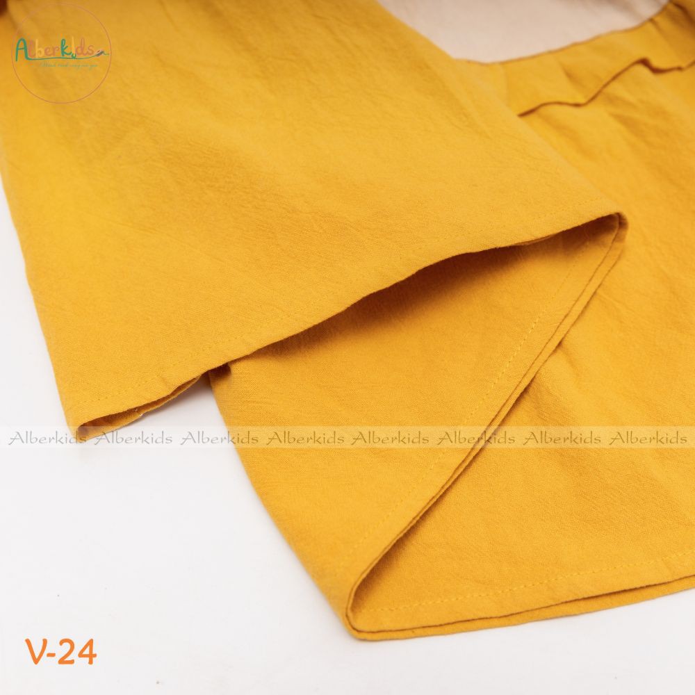 Váy cho bé gái ALBER KIDS 2 dây 3 màu vàng công chúa xinh đẹp cho trẻ em 2,3,4,5,6,7,8,9,10,11,12 tuổi [V24]