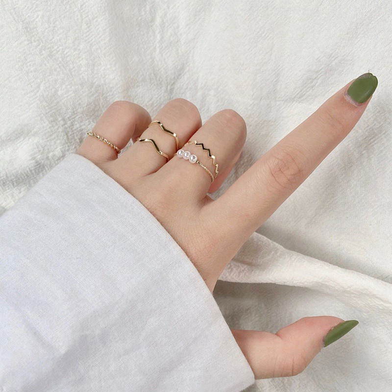 Set Nhẫn Đeo Khớp Ngón Tay Phong Cách Hip Hop Đơn Giản