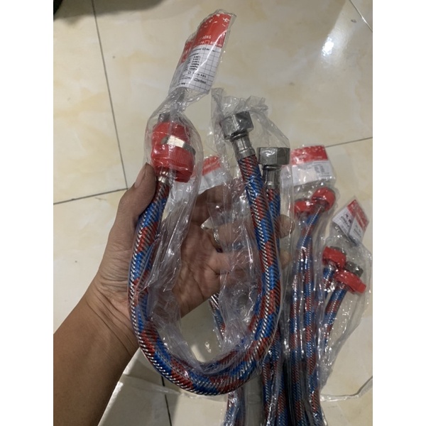 Dây cấp nước nóng lạnh inox 40cm lắp bình nóng lạnh, chậu bệt, vòi rửa bát...