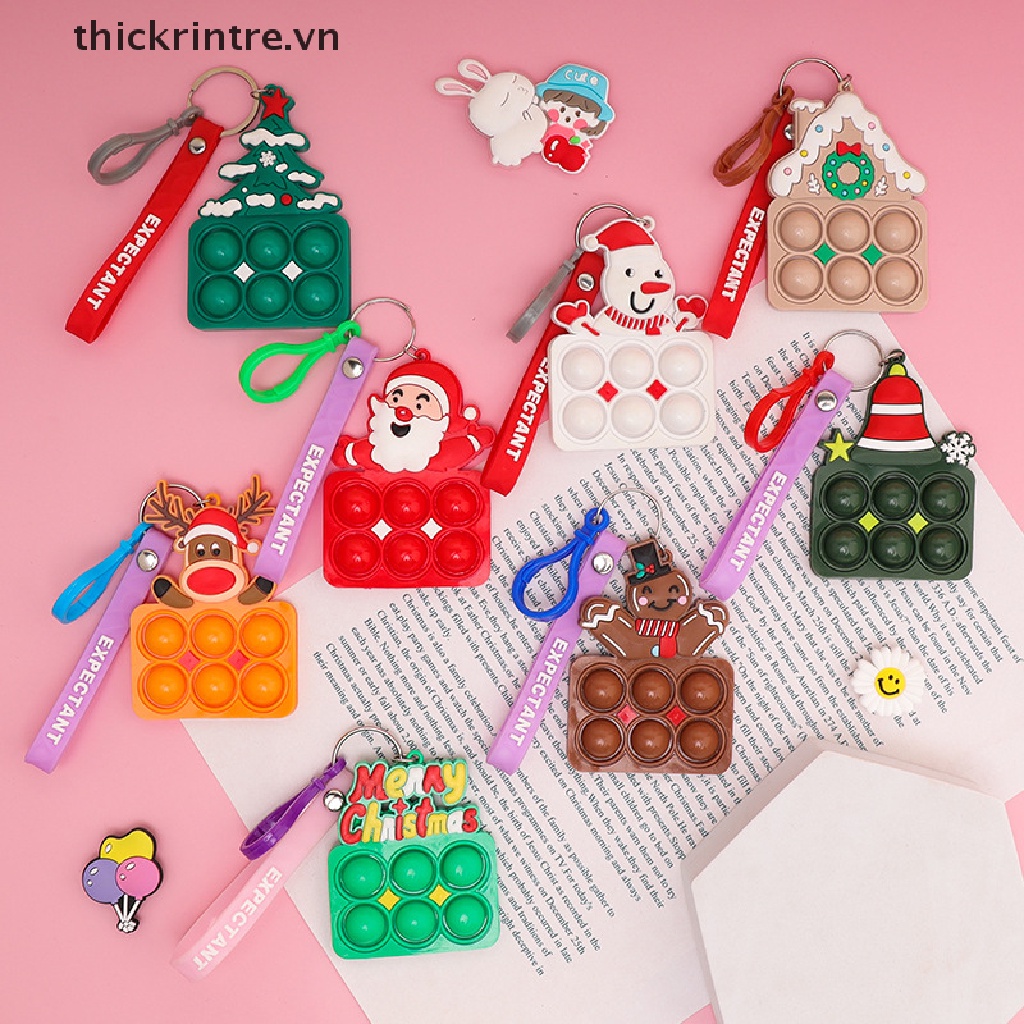 1 Móc Khóa Hình Ông Già Noel Mini Đơn Giản Giảm Căng Thẳng