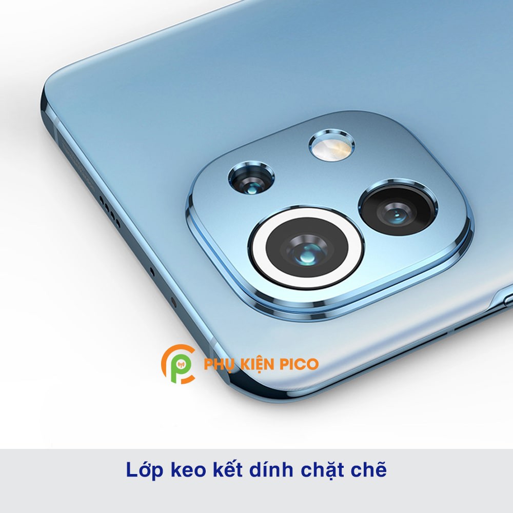 Dán camera Mi 11 khung kim loại bảo vệ an toàn camera sau - Ốp viền camera Xiaomi Mi 11