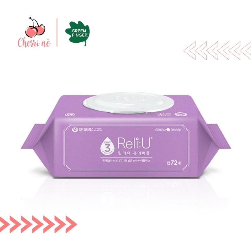 Khăn Giấy Ướt Hàn Quốc Greenfinger ReliU Dịu Nhẹ Cho Bé