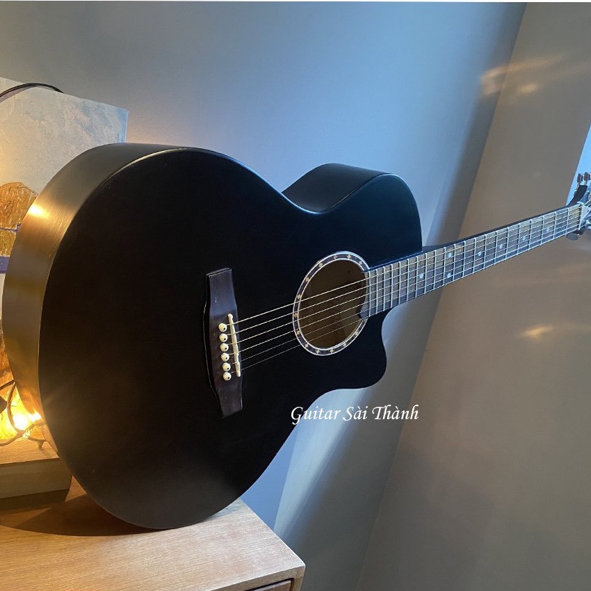[MÃ giảm 40K]Đàn Guitar Acoustic Chính Hãng ST.Real Mã ST-X1 Có Ty Chỉnh Cần Chất Liệu Gỗ Nhập Khẩu Màu Đen