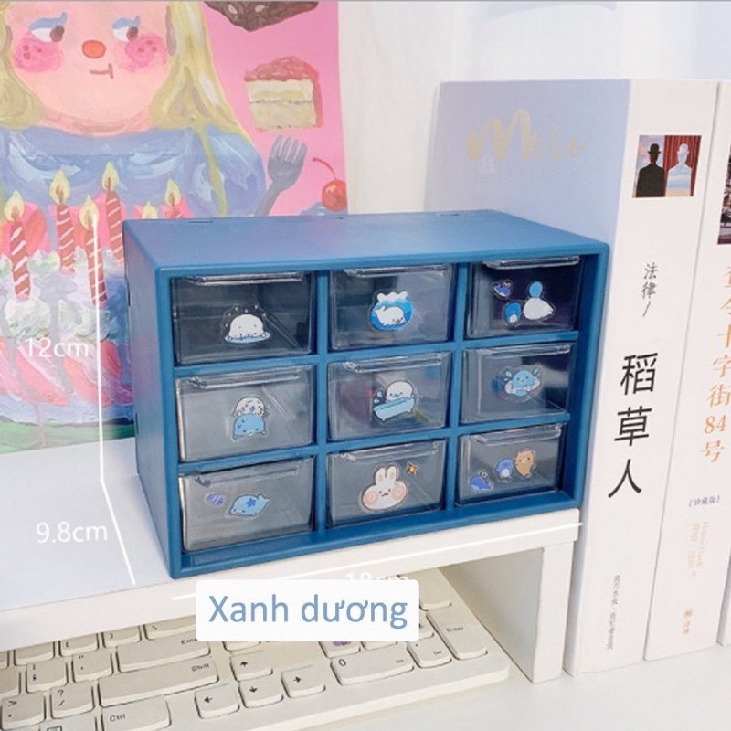 Tủ mini đa năng 9 ngăn Sanrio phiên bản mới 2023 Kuromi Melody Cinnamoroll