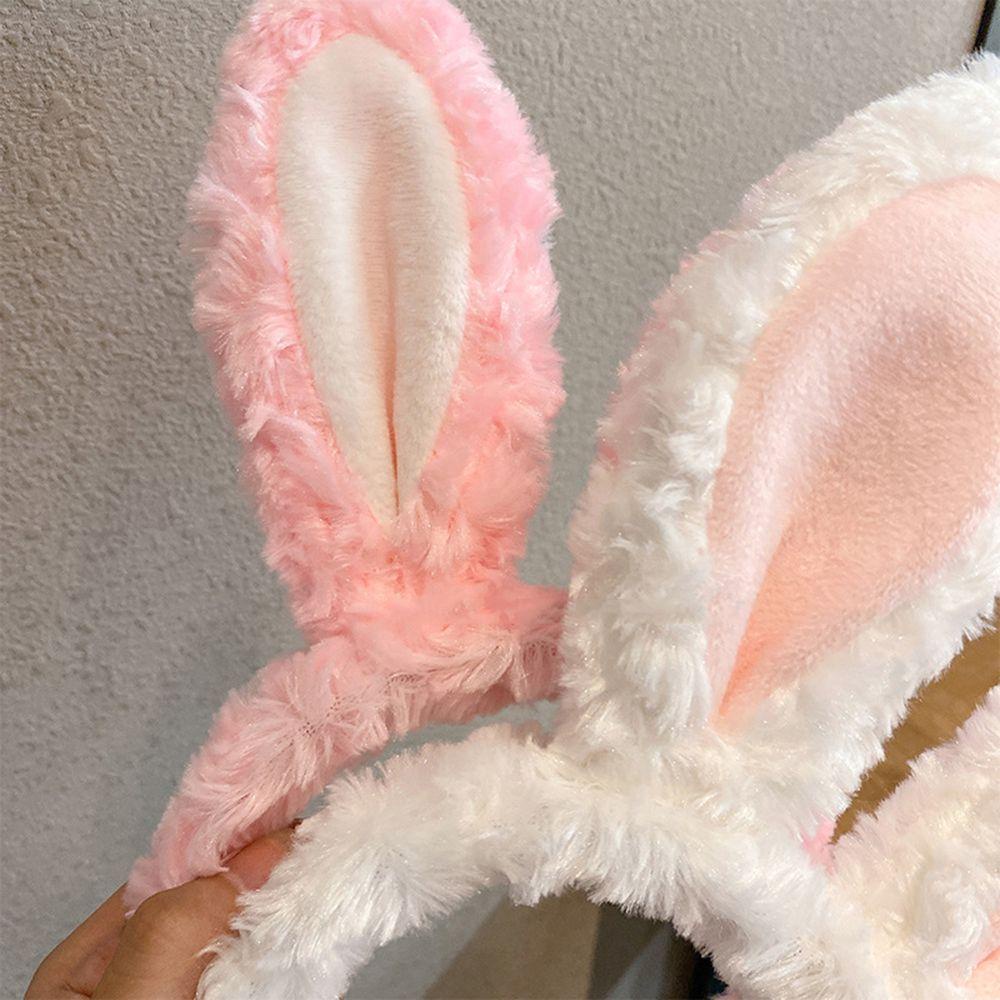 Băng Đô Tai Thỏ Nhồi Bông Thiết Kế Đơn Giản Thời Trang Cho Nữ