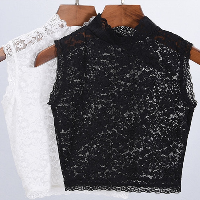 Cổ áo giả vải ren thêu có thể tháo rời duyên dáng cho nữ