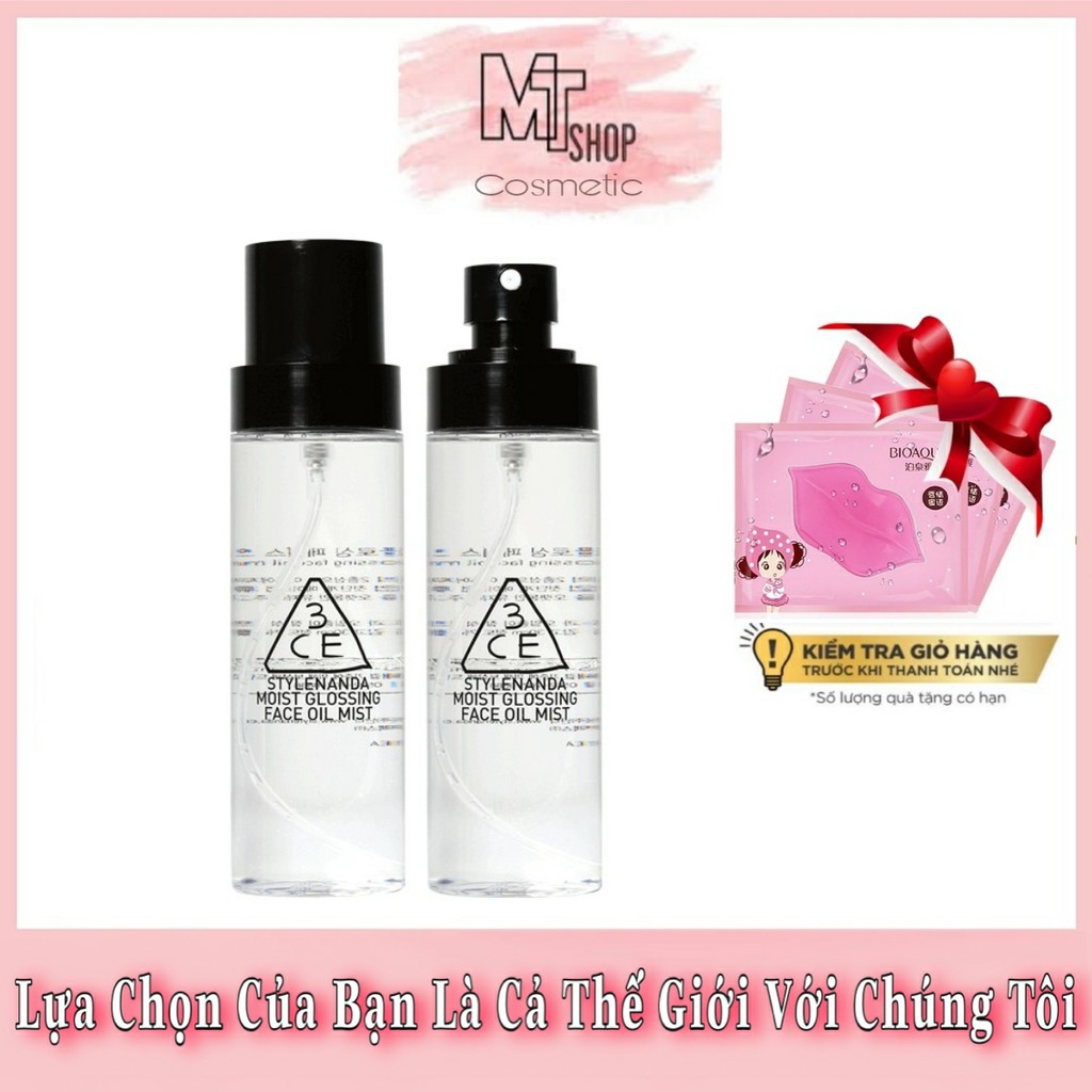 XỊT KHOÁNG KIỀM DẦU 3CE MOIST GLOSSING FACE OIL MIST