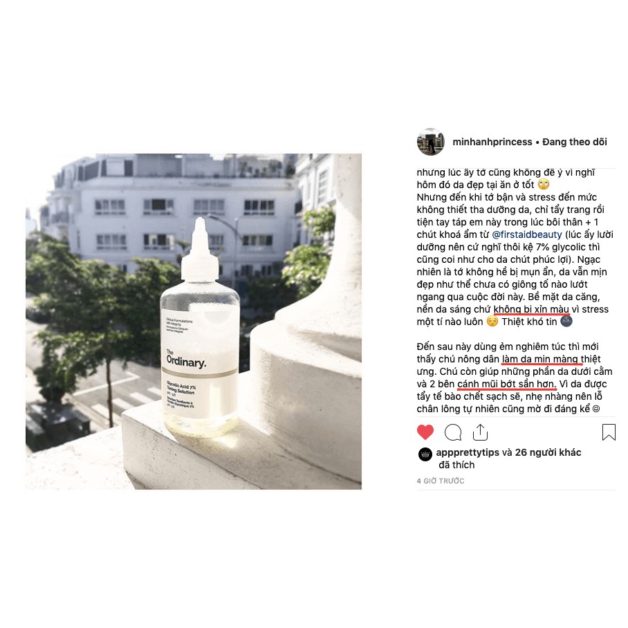 Nước Hoa Hồng The Ordinary Glycolic Acid 7% Toning Solution