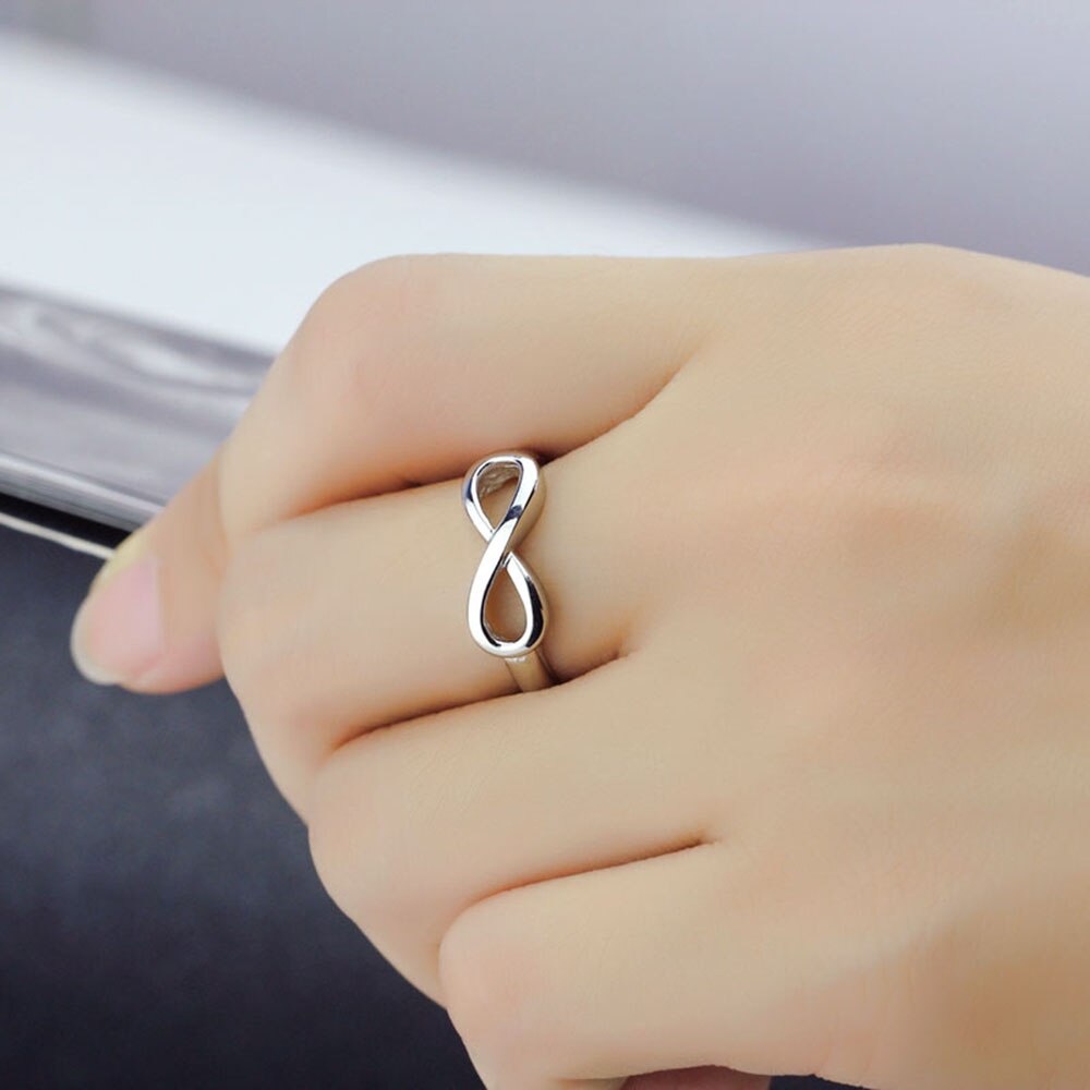 (HÀNG CHÍNH HÃNG) Nhẫn Nữ Vô Cực Bạc Ta NU092S Bạc Hiểu Minh