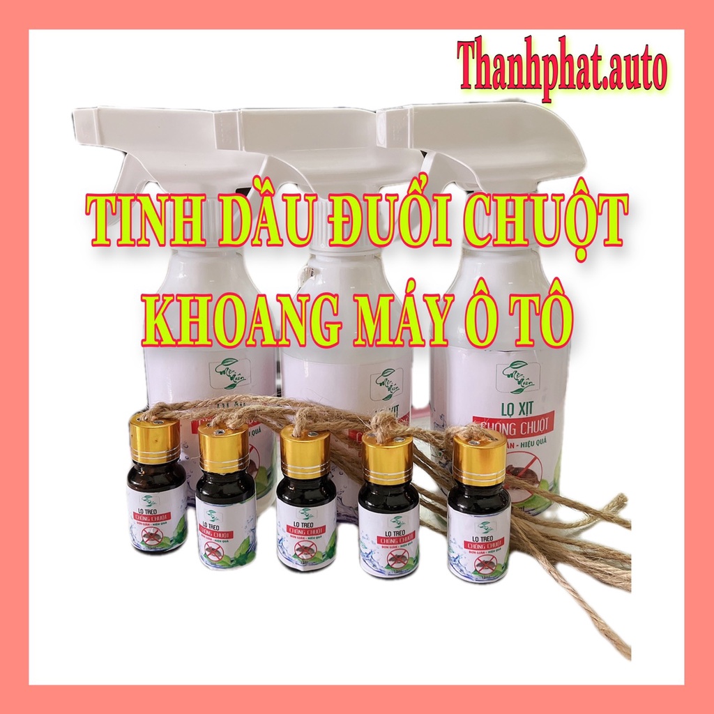 Tinh dầu đuổi chuột chống chuột trong khoang máy ô tô xe hơi dạng xịt và dạng treo hiệu Mộc Niên