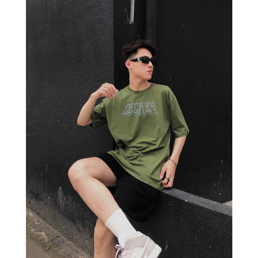 Áo Thun Cotton Unisex Nam Nữ Form Rộng Local Brand DECKEY LIGHTING ROBOT