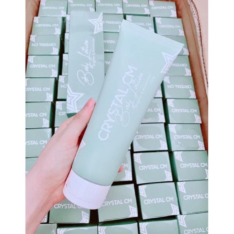 Kem tươi make up body kem dưỡng trắng nâng tone body trắng như bông bưởi Crystal CM CHU HẰNG