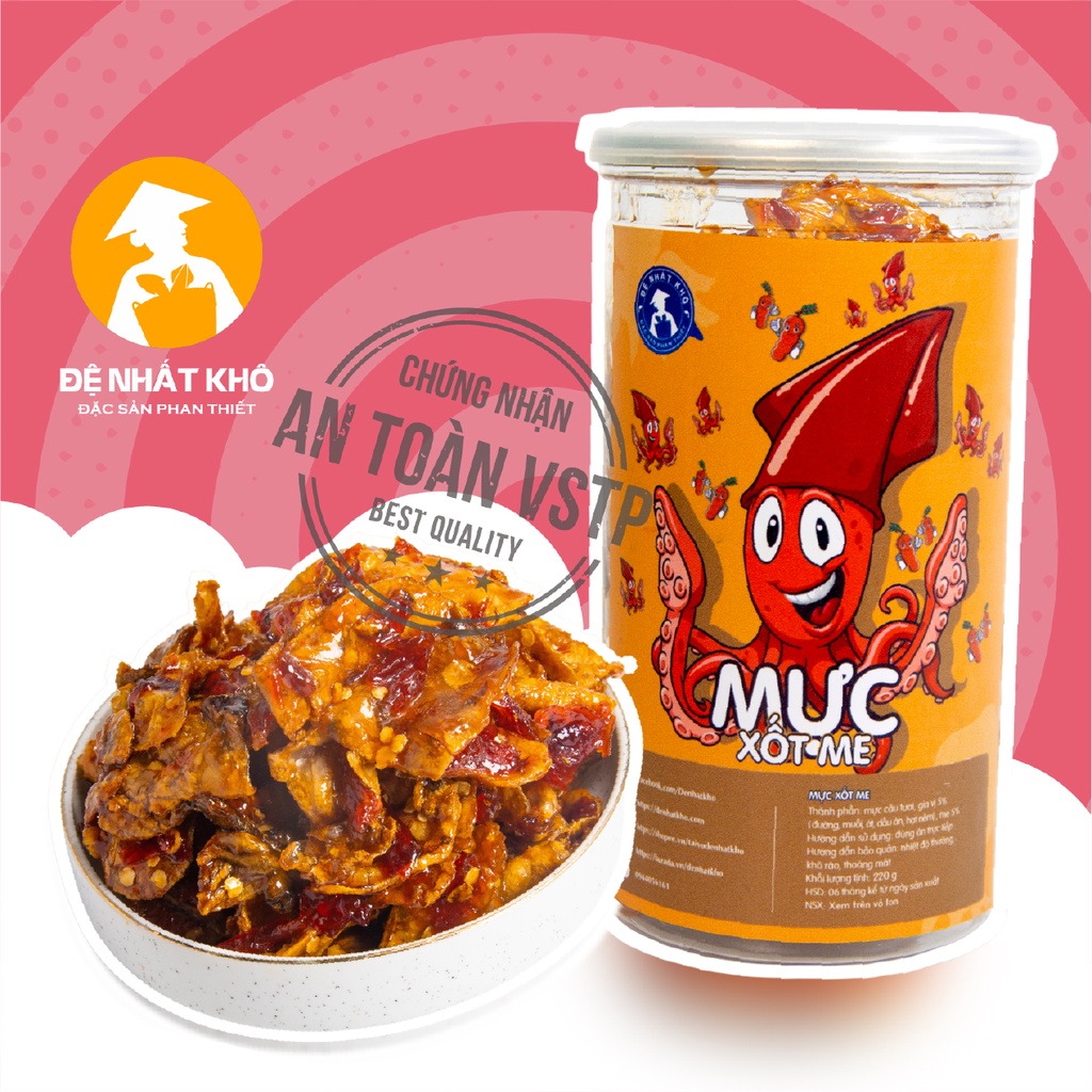 Mực rim me 250g đồ ăn vặt ngon giá rẻ Đệ Nhất Khô Đặc Sản Phan Thiết AV07